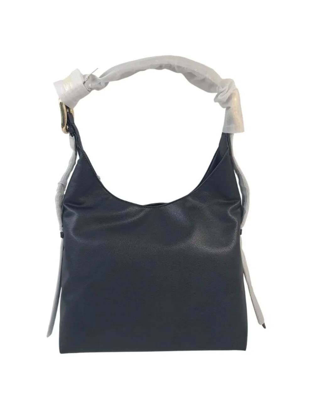 NEW Charles & Keith Aislin Hobo Handbag & Pouch Black Recycled Leather